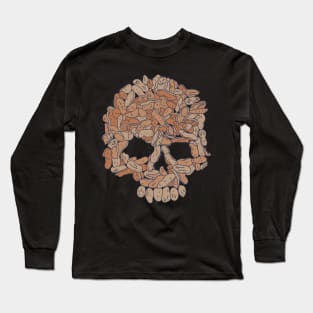 Peanut Allergy - Nut Skull - Death Symbol Long Sleeve T-Shirt